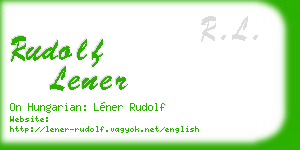 rudolf lener business card